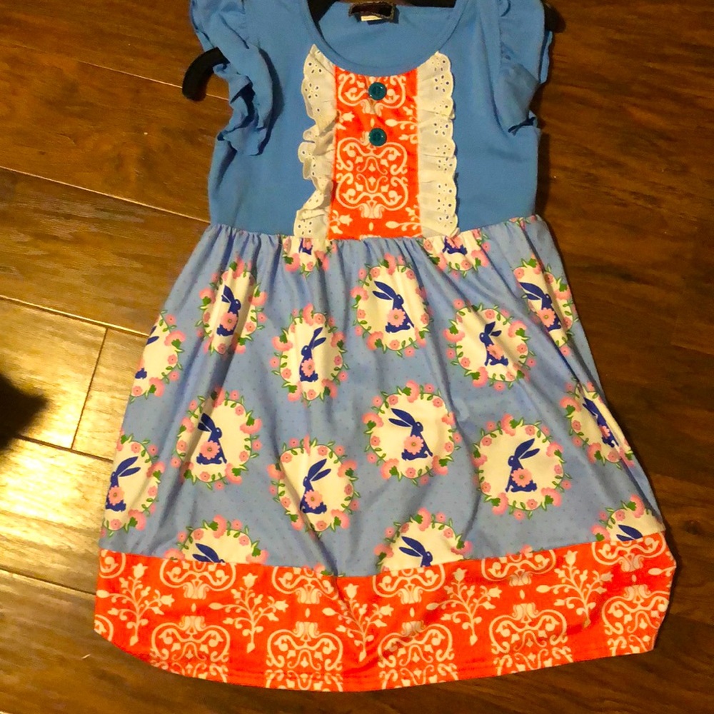 Girls Easter Bunny dress size 7/8
